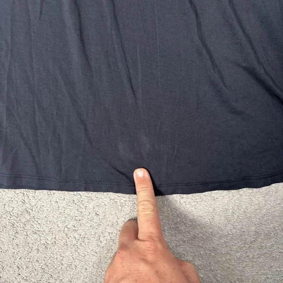 LL Bean Dress Womens Size S REG Black Sleeveless V Neck Midi Dress Rayon Spandex - Picture 5 of 16